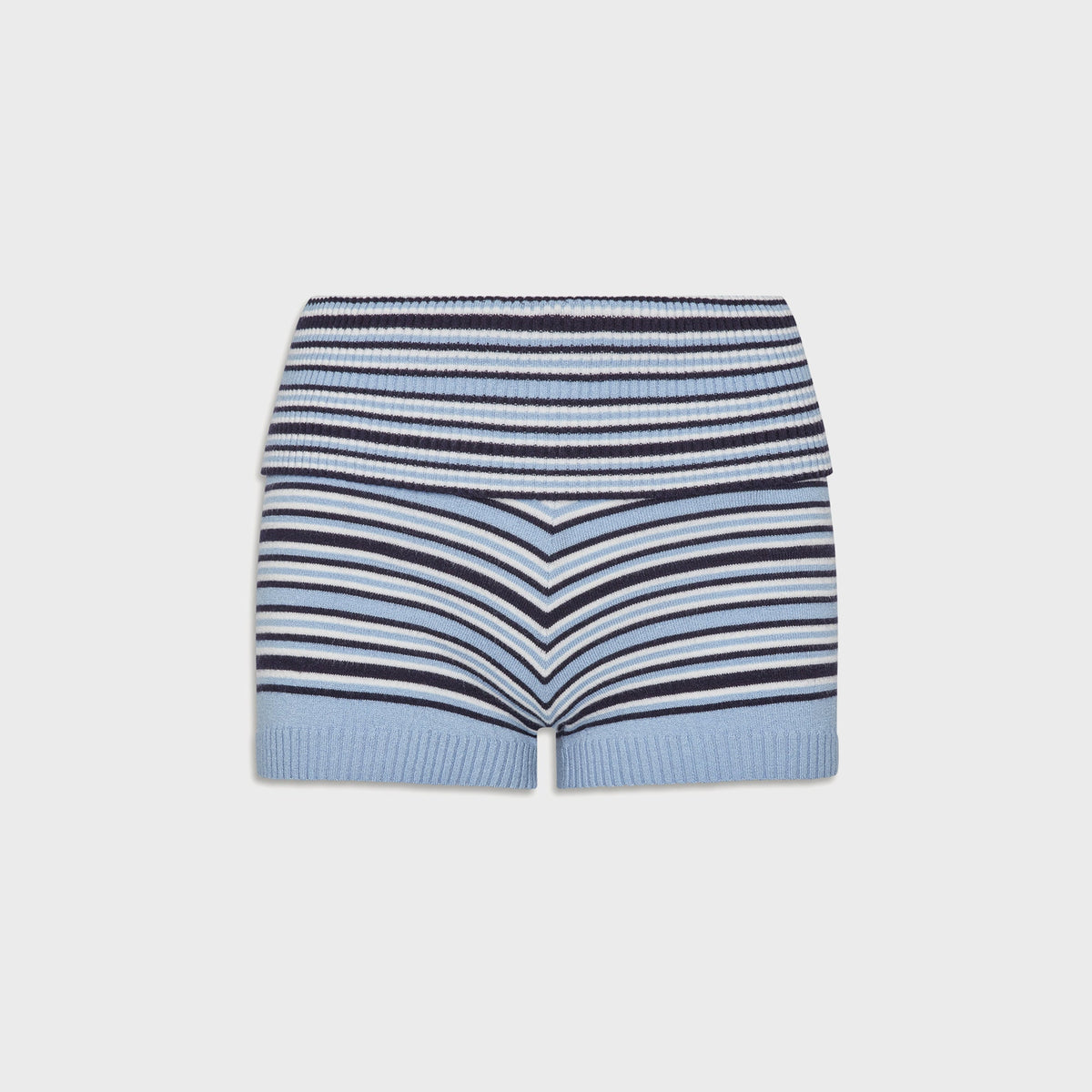 Frankies Bikinis Estelle Cloud Knit Short - Blueberry Stripe