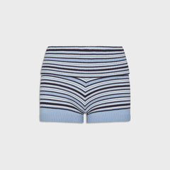 Frankies Bikinis Estelle Cloud Knit Short - Blueberry Stripe