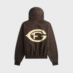 Fear Of God F Of G Classic Fit Half Raglan Hoodie - Dark Brown