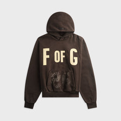 Fear Of God F Of G Classic Fit Half Raglan Hoodie - Dark Brown