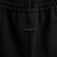 Fear Of God Double Weave Wool Wide Leg Drawstring Pant - Black