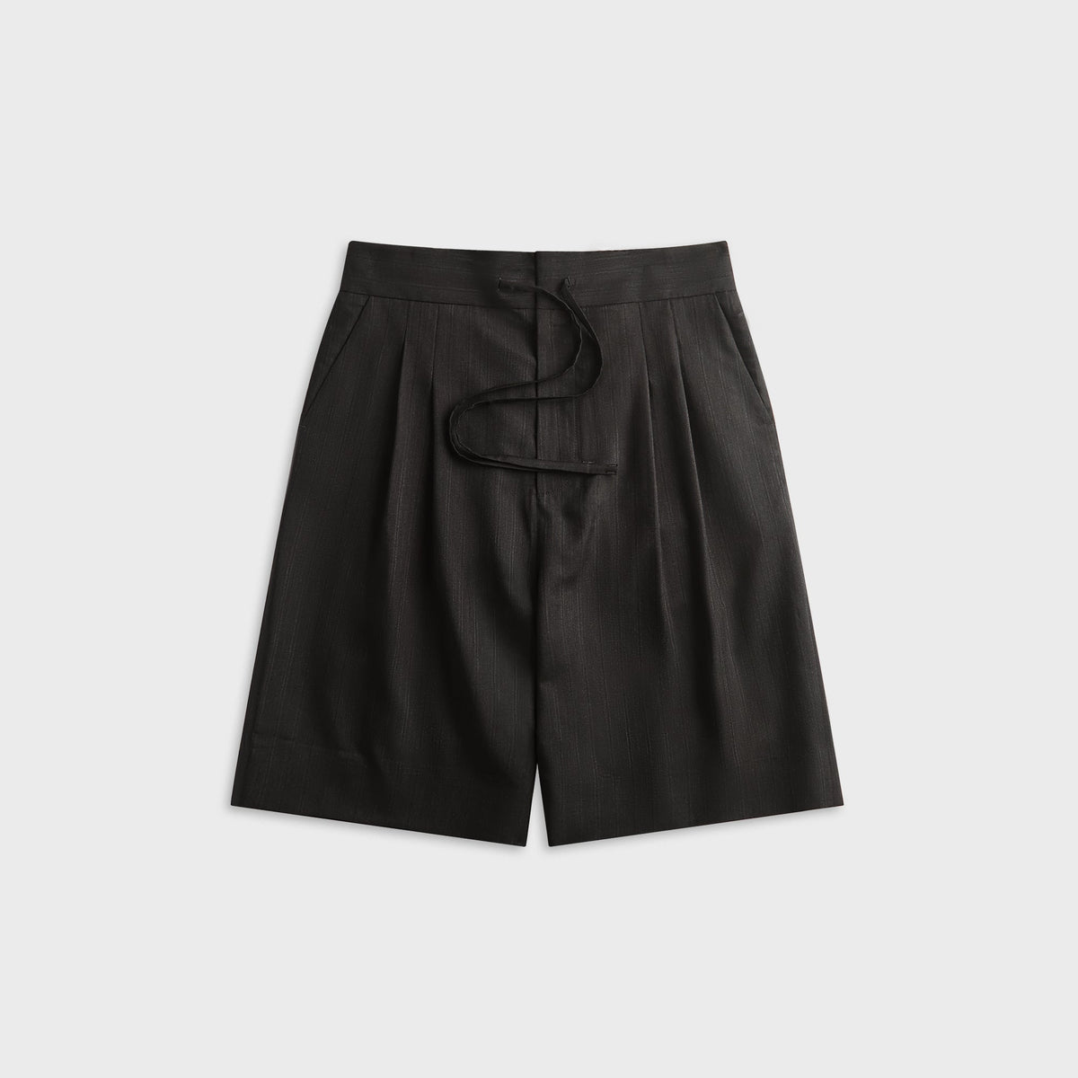 Fear Of God Striped Wool Baggy Short - Black