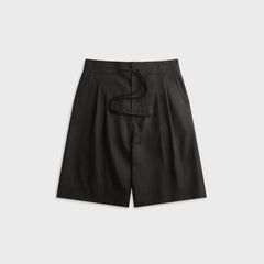 Fear Of God Striped Wool Baggy Short - Black