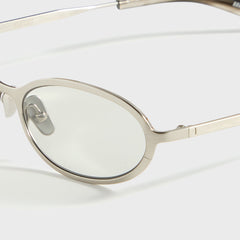 Flatlist Cohen - Brushed Silver / Transparent Grey Lens