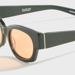 Flatlist Shade 01 - Solid Forest Dk Green / Solid Orange Lens
