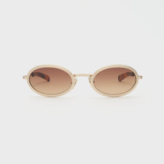Flatlist Reno - Brushed Light Gold / Classic Havana / Brown Gradient Lens