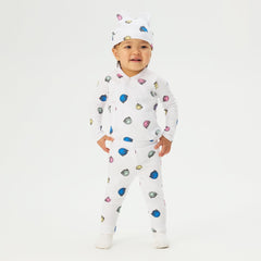 Kith Baby Printed Ribbed Bodysuit Set - White