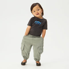 Kith Baby Flame Vintage Short Sleeve Bodysuit - Black