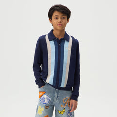 Kith Kids Color-Blocked Hanson Polo - Nocturnal