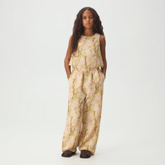 Kith Kids Printed Raelyn Wide Leg Jumpsuit - Sand Rose