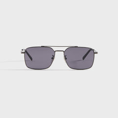 Gucci GG Rectangular Sunglasses - Ruthenium / Violet