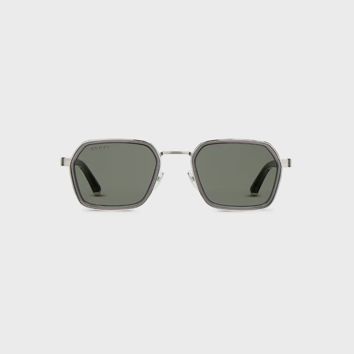 Gucci GG2074S Square Frame Sunglasses - Silver / Grey