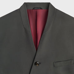 Giorgio Armani & Kith &Kin Milano Crepe Collarless Jacket - Dark Ash