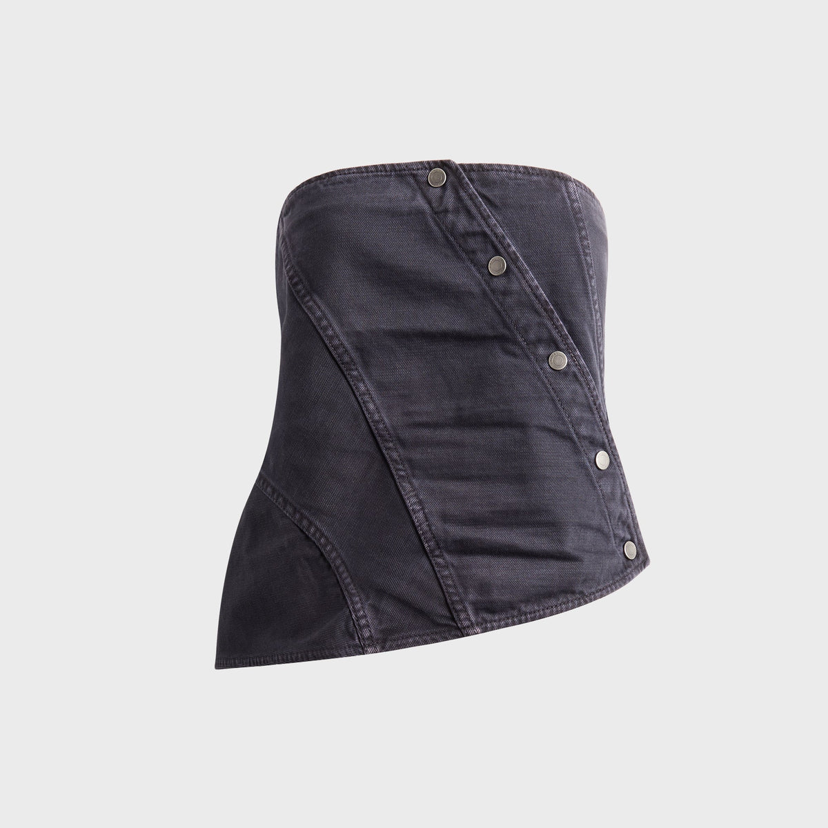 Haikure Twist Bull Bustier Top - Carbon