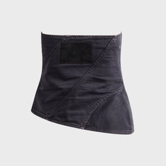 Haikure Twist Bull Bustier Top - Carbon
