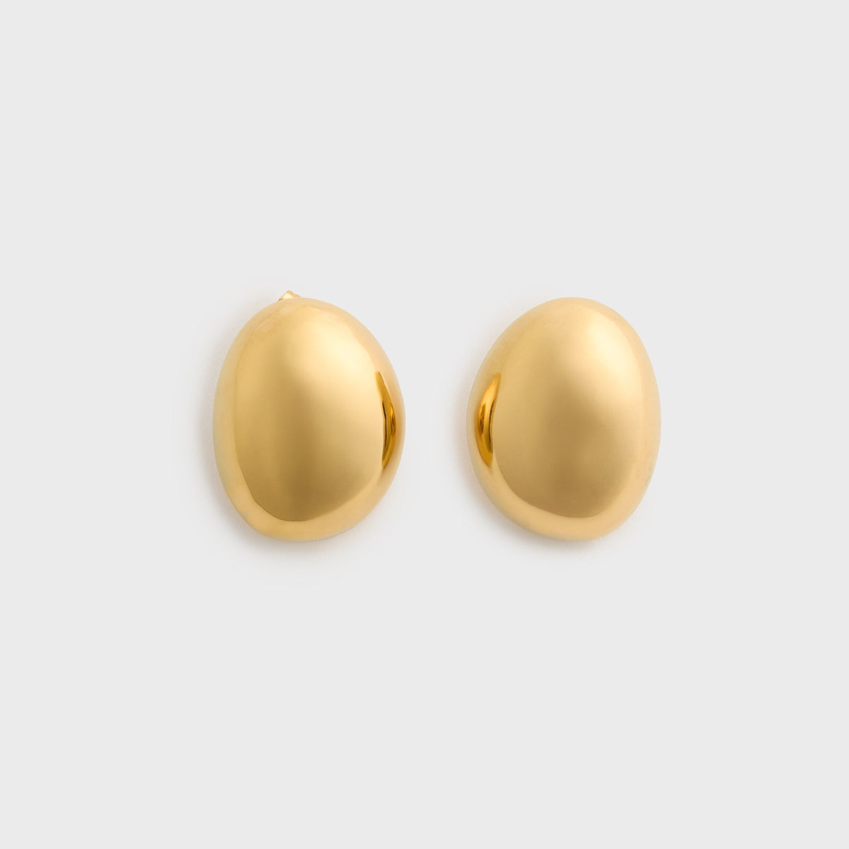 HONEY HALO Ona Oval Dome Stud Earrings - Gold