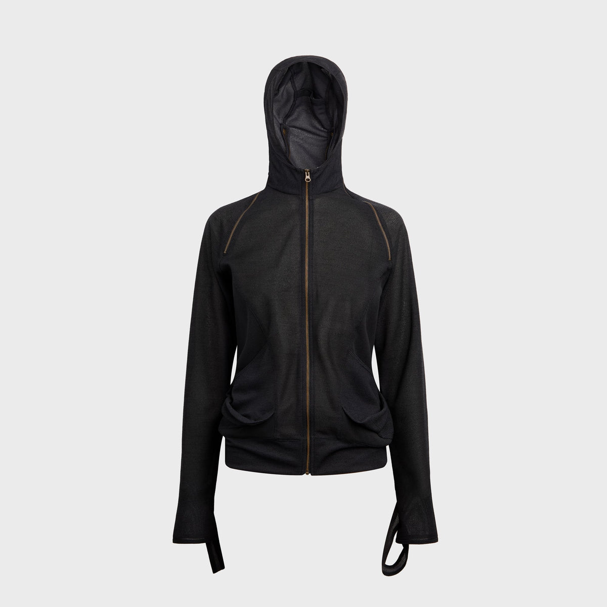 Hyein Seo Slashed Zip Hoodie - Midnight