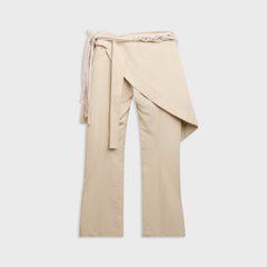 Hyein Seo Wrap Pant with Macrame Belt - Mist Grey