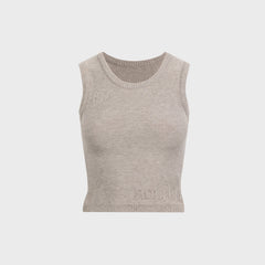 Isa Boulder Inverse Crop Top - Light Grey