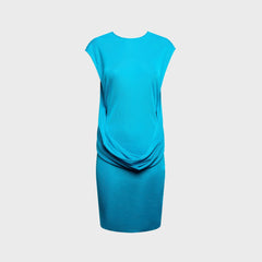 Isa Boulder Crimson Drape Dress - Turquoise