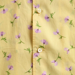 Jil Sander Camp-Collar Printed Cotton Shirt - Pastel Yellow