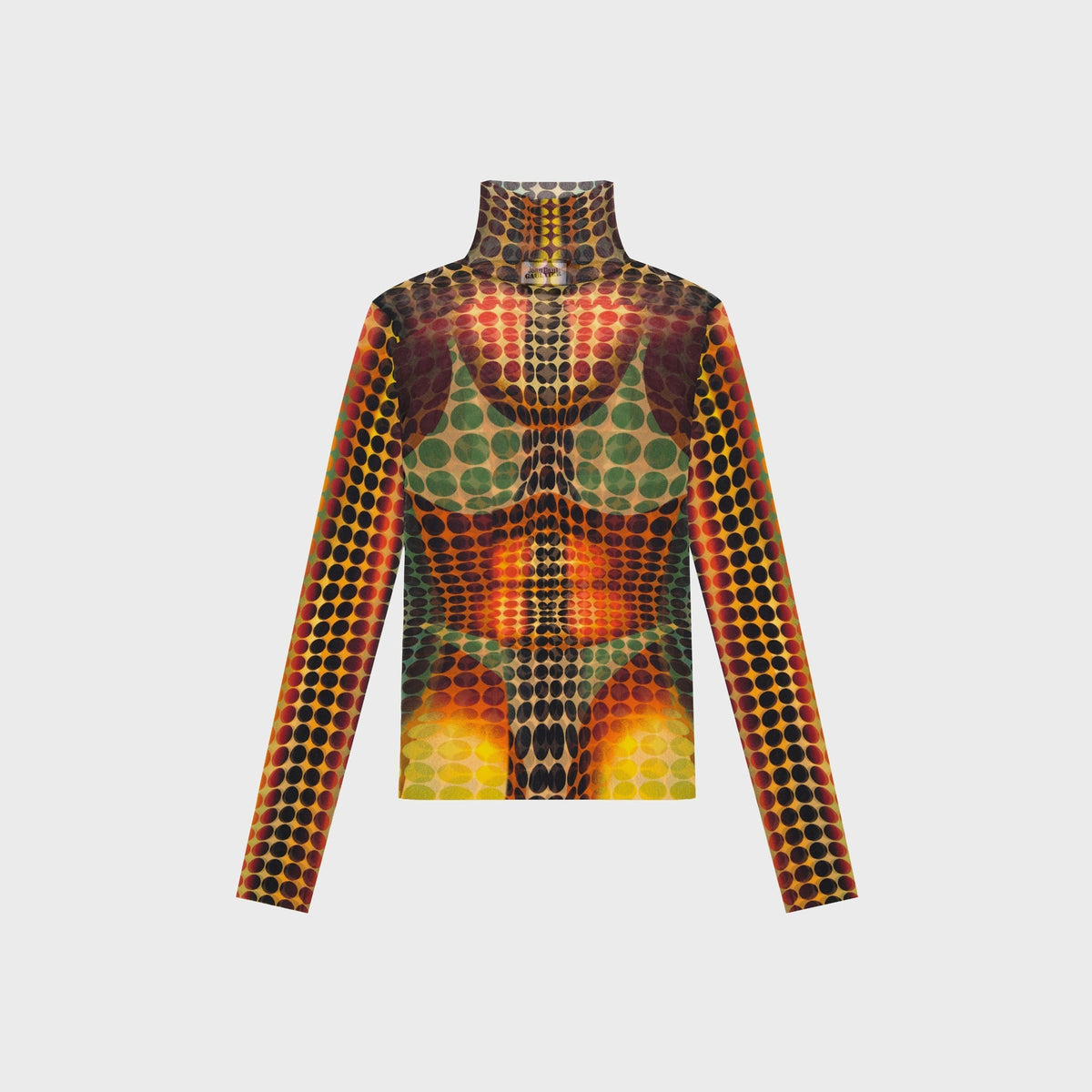 Jean Paul Gaultier Re-Edition High Neck Top - Orange Multi