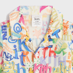 Kith Baby Sketched Monogram Thompson Camp Shirt - Silk
