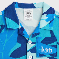 Kith Baby Abstract Tropical Thompson Camp Shirt - Turquoise