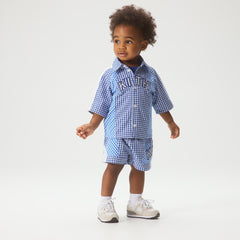 Kith Baby Color-Blocked Gingham Apollo Shirt - Layer