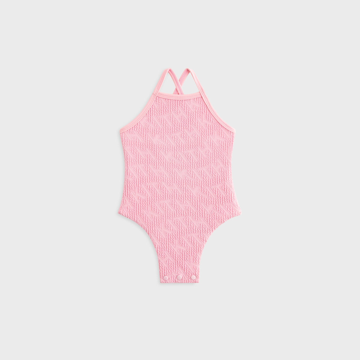 Kith Baby Textured Monogram Jodi One Piece Suit - Bubblegum