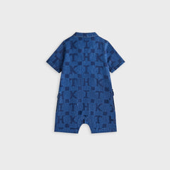 Kith Baby Monogram Denim Belmont Shortall - Stoerm Mid Wash