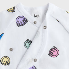 Kith Baby Printed Ribbed Bodysuit Set - White
