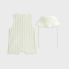 Kith Baby Embroidered Odin Shortall Set - Sage
