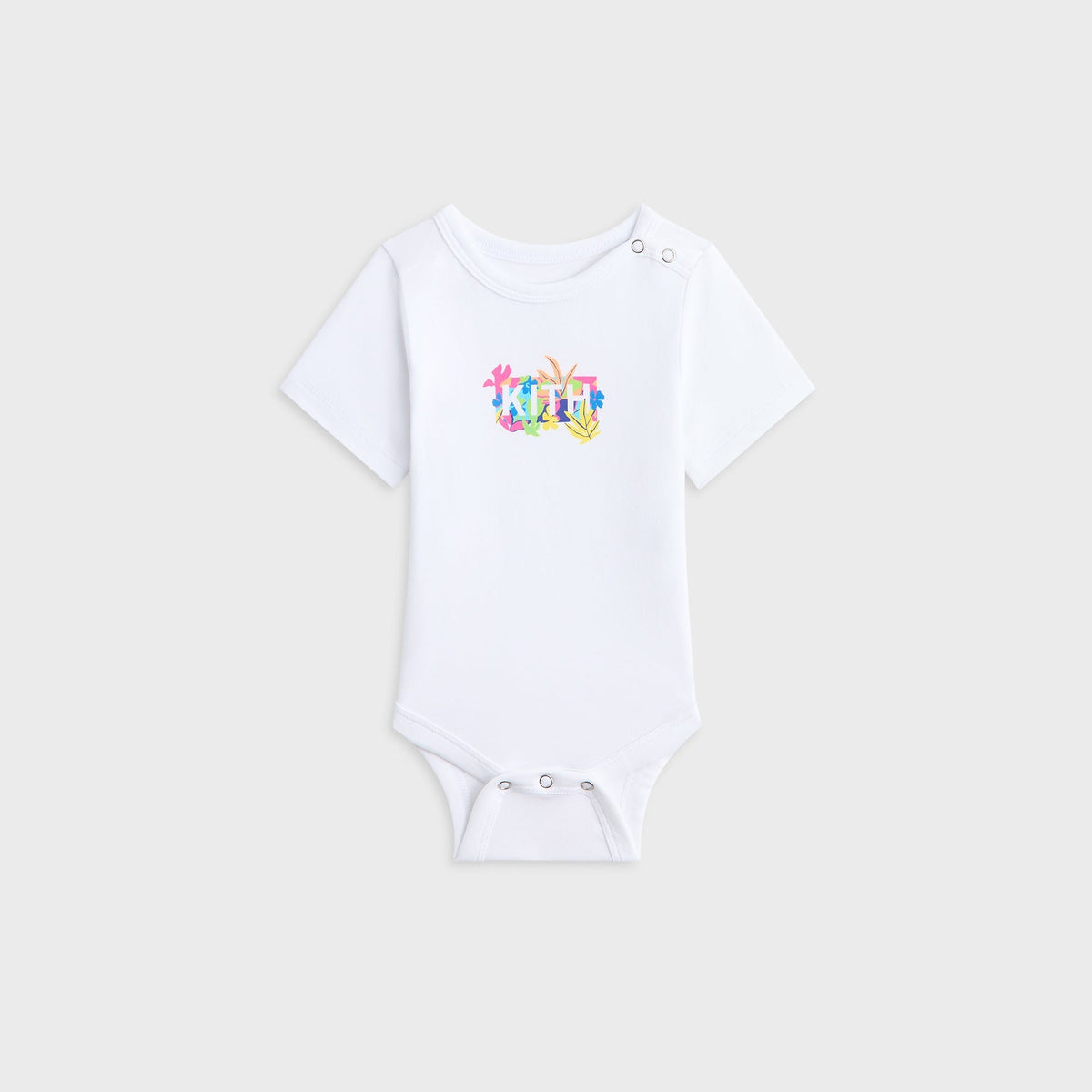 Kith Baby Abstract Tropical Classic Logo Bodysuit - White