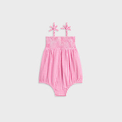 Kith Baby Gingham Tie Romper - Electra