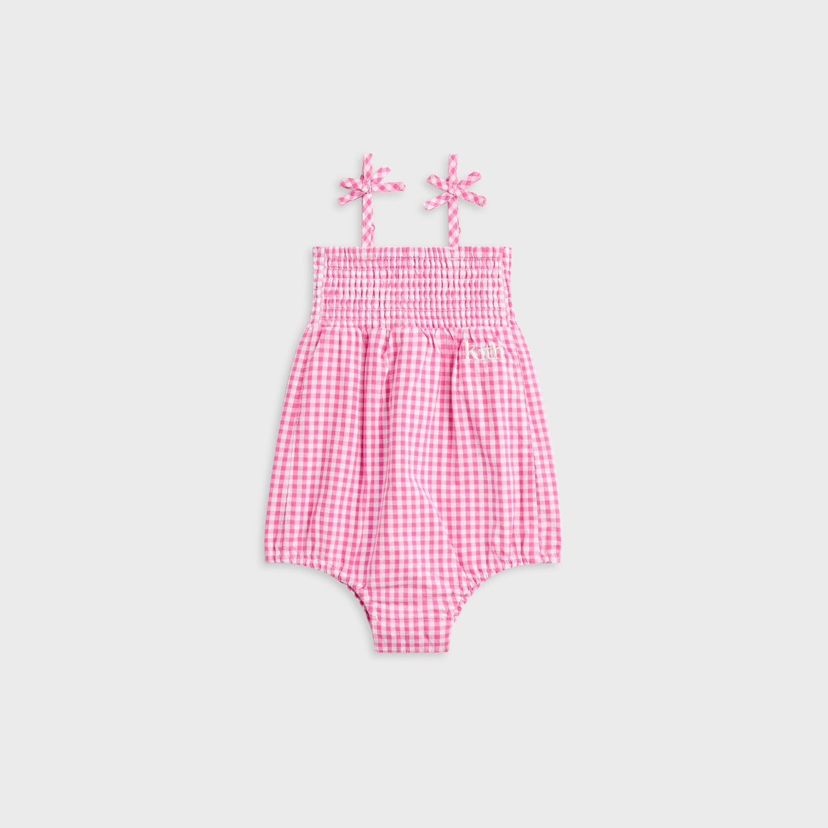 Kith Baby Gingham Tie Romper - Electra