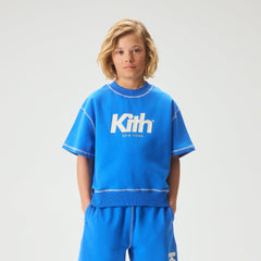 Kith Kids Short Sleeve Nelson Crewneck - Cobalt