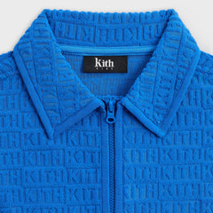 Kith Kids Textured Monogram Zip Front Camp Shirt - Greek