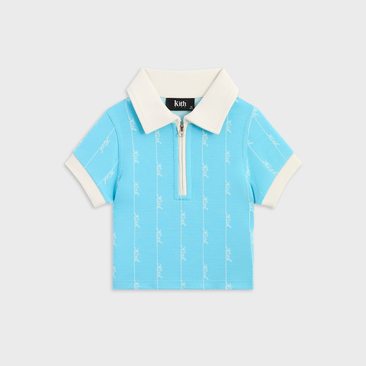 Kith Kids Script Knit Taylen Crop Polo - Aragonite
