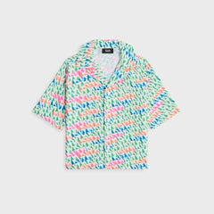 Kith Kids 3D Monogram Thompson Camp Swim Shirt - Peridot