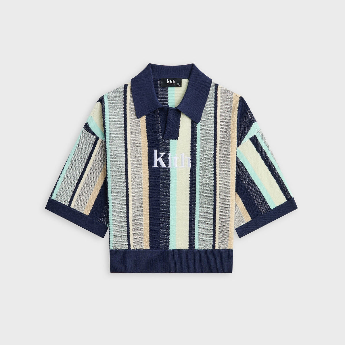 Kith Kids Striped Nelson Short Sleeve - Mykonos