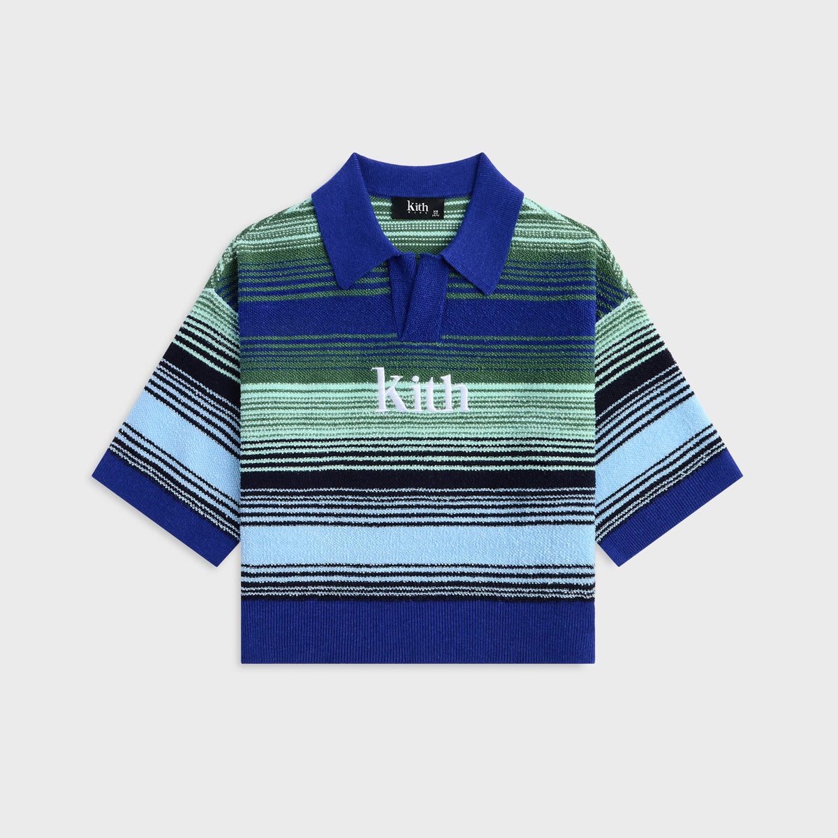 Kith Kids Striped Nelson Short Sleeve - Celeste