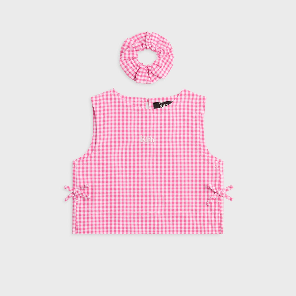 Kith Kids Gingham Cropped Tie Tank - Electra