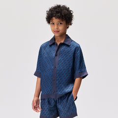 Kith Kids Monogram Bennet Camp Shirt - Nocturnal