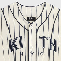 Kith Kids Pinstripe Baseball Shirt - Silk