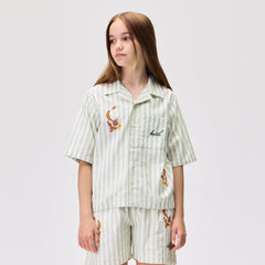 Kith Kids Embroidered Thompson Camp Shirt - Sage