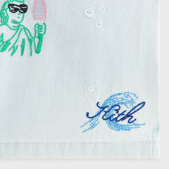 Kith Kids Novelty Thompson Camp Short - Light Indigo