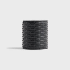 Kith Monogram Saffiano Leather Adjustable Candle Holder - Black