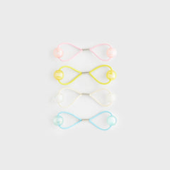 Kith Kids Set of 4 Bobble Pony Tail Holders - Multi