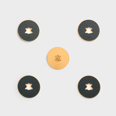 Kith Crest Set of 4 Leather Coasters - Stadium